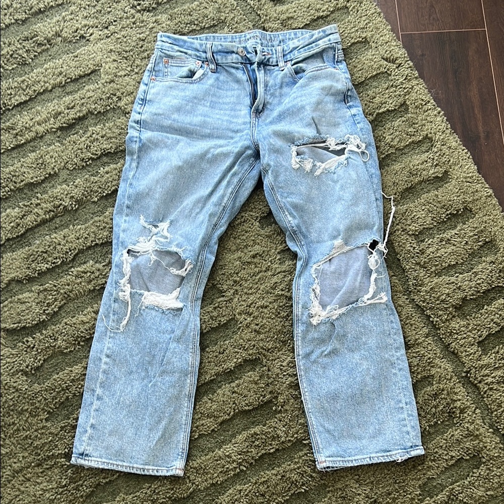 American Eagle Light Blue Distressed Jeans